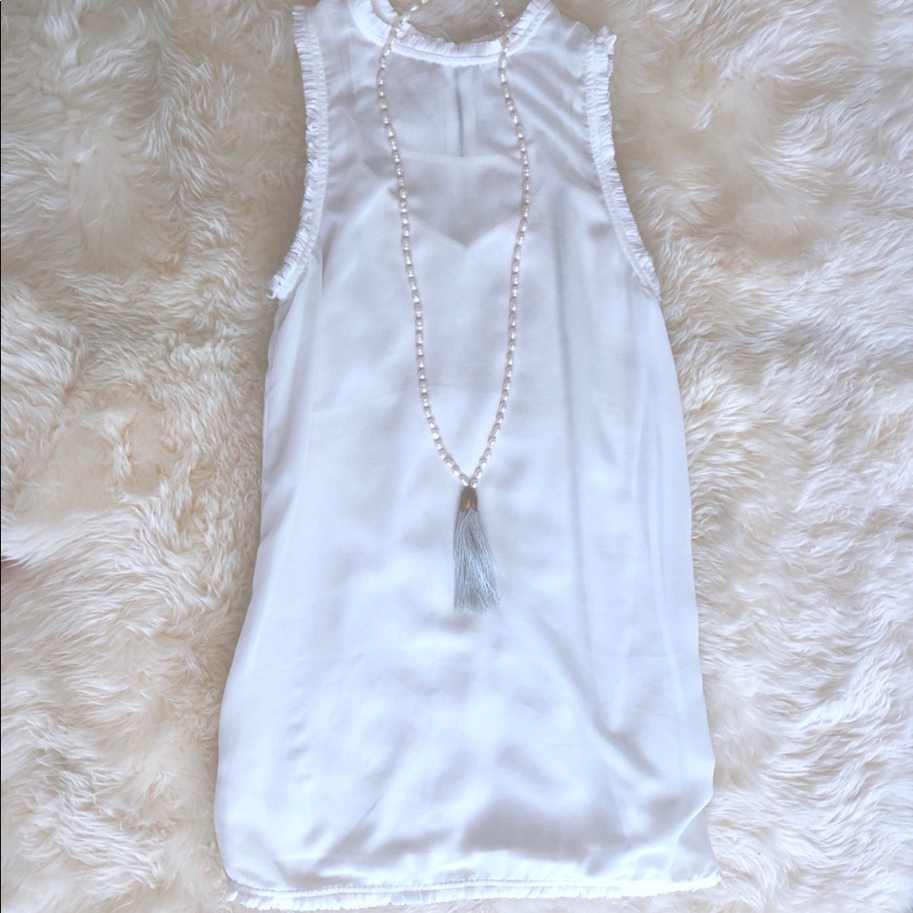 White summer dress with slip